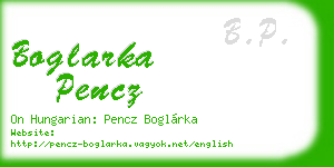 boglarka pencz business card