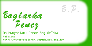 boglarka pencz business card